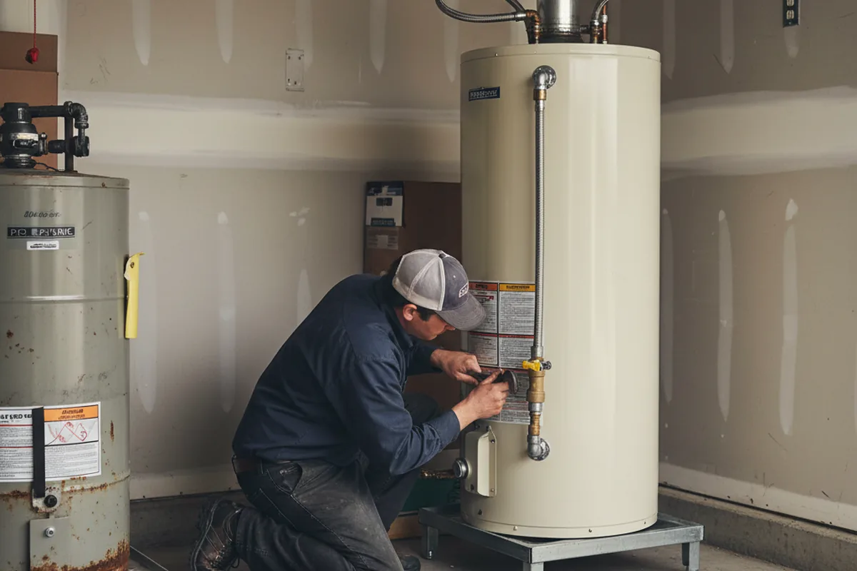 Water heater and shutoff valve replacement in Jacksonburg